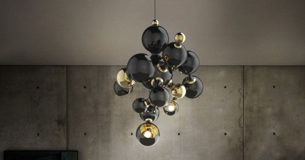 "retro atomic lamp for living room interior"