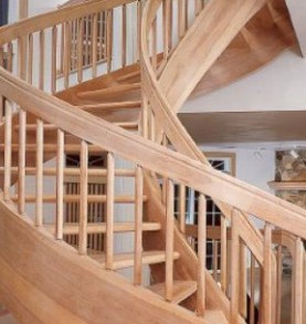 Trendy Spiral Wood Staircase