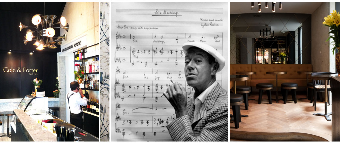 A jazzy modern bar in Germany where the light comes out of trumpets