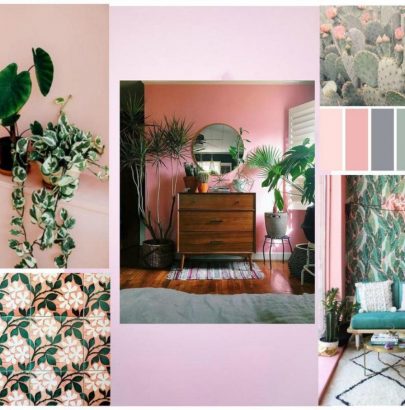 Mood Board: Pink And Green Love Affair In Home Design
