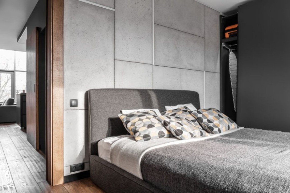 Find this Modern Apartment with a Black and Grey Palette